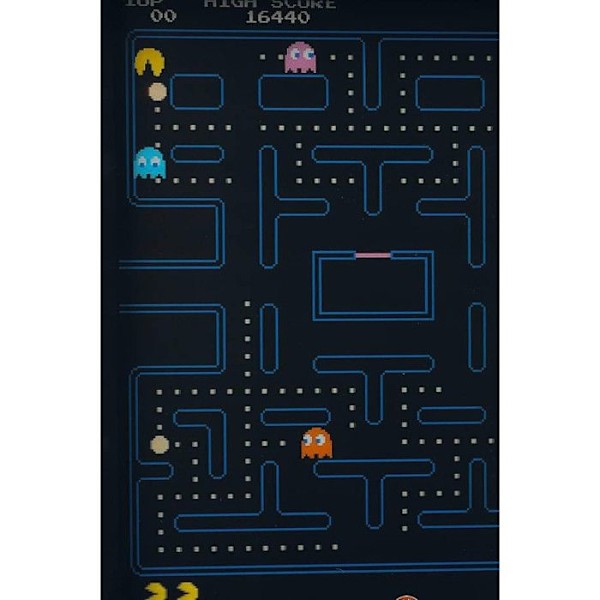 3D linssimainen juliste - Pac-Man - Labyrintti - Valmis ripustettavaksi - Ei tarvita laseja - Nörttikulttuuri svart färg
