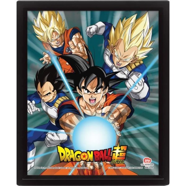 Dragon Ball Super - 3D linseformet plakat Saiyanernes magt