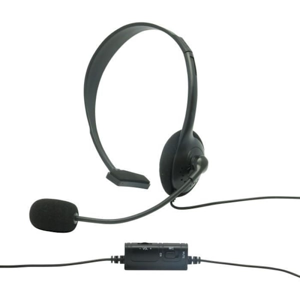 Konix Micro Monaural jack 3,5 mm PS-100 headset för PS4 - Trådbunden volymkontroll, trådbunden, teleskopisk bom