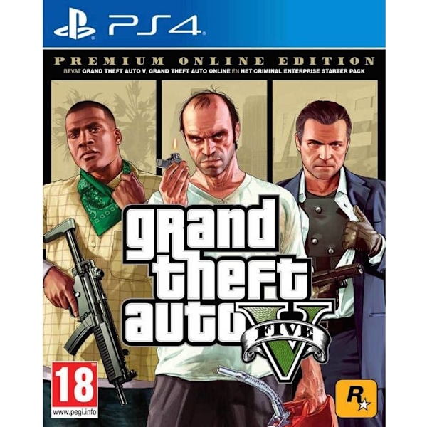 Videopeli - Grand Theft Auto V - Premium Online Edition - PS4 - Musta - Täydellinen verkkokokemus