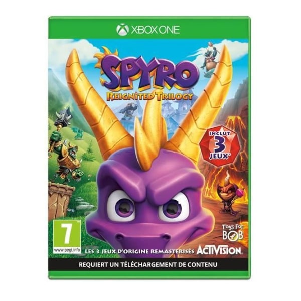 Spyro Reignited Trilogy Xbox One-spel + 1 gratis nyckelring