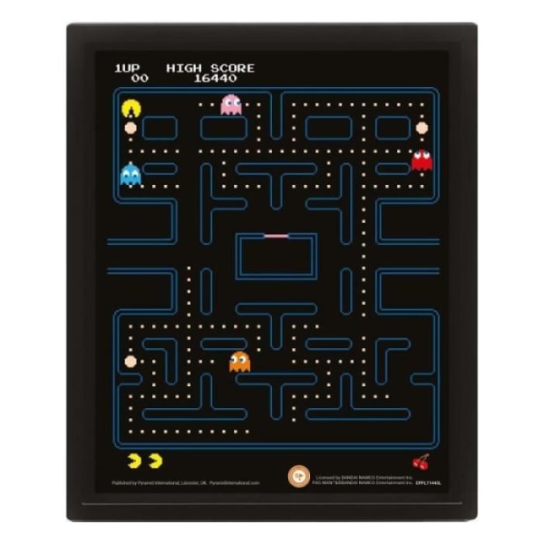 Pac-Man - Labyrint 3D linsformad affisch
