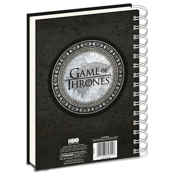 Spiraalivihko A5 Wiro Stark - Game of Thrones - Pyramid International - Paperi - Musta Svart