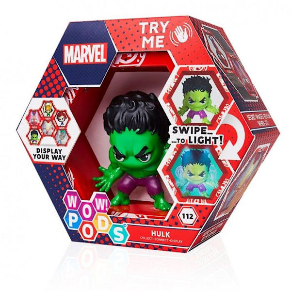 WOW hahmo! Marvel Pods - WOW STUFF - Hulk - Vihreä - 175g - 15x5,3x15cm - Alkaen 3 vuotta Flerfärgad