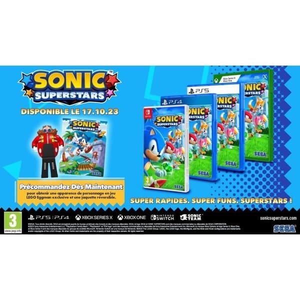 Sonic Superstars - Nintendo Switch -peli Vit