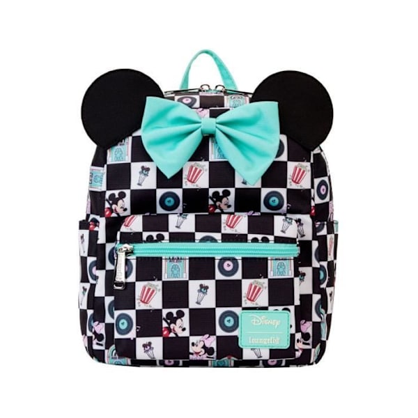 Reppu - LOUNGEFLY - Mini Mickey & Minnie Date Night AOP - Monivärinen - Synteettinen - Aikuinen Flerfärgad