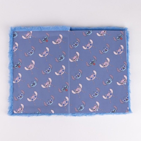 Disney Stitch Fur notesbog Blå