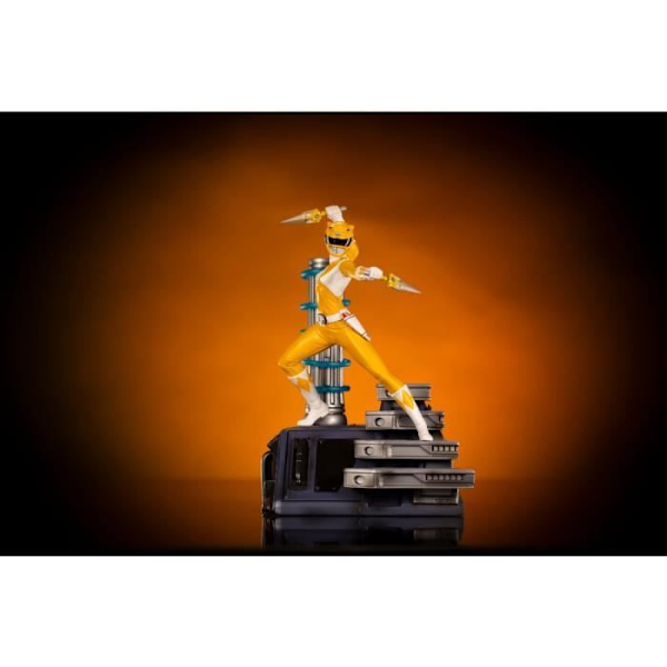 Keltainen Ranger -patsas - Power Rangers - RAUTA-STUDIOT - Taidemittakaava 1:10