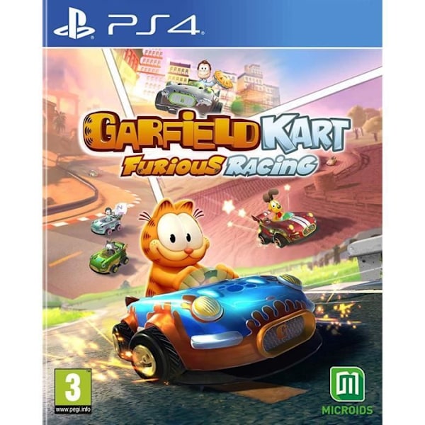 Garfield Kart Furious Racing PS4-spil hvid