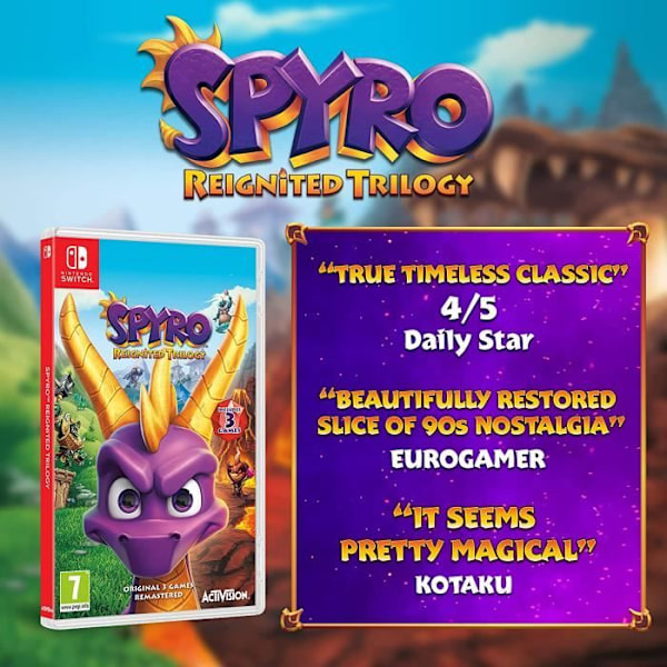 Videospel - Spyro - Reignited Trilogy - Nintendo Switch - Standardutgåvan - Äventyr