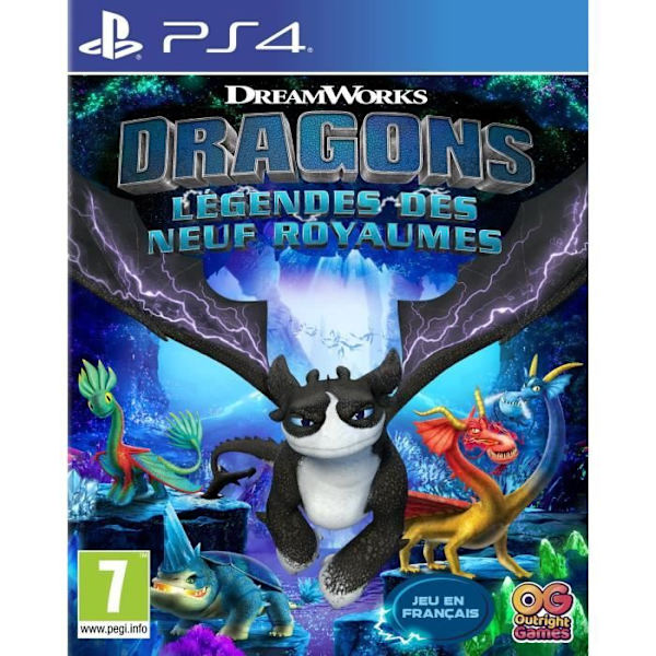 Dragons: Legends of the Nine Kingdoms PS4-peli hvid