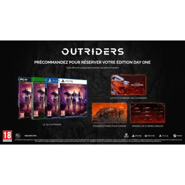 Outriders Day One Edition PS4-spel Vit