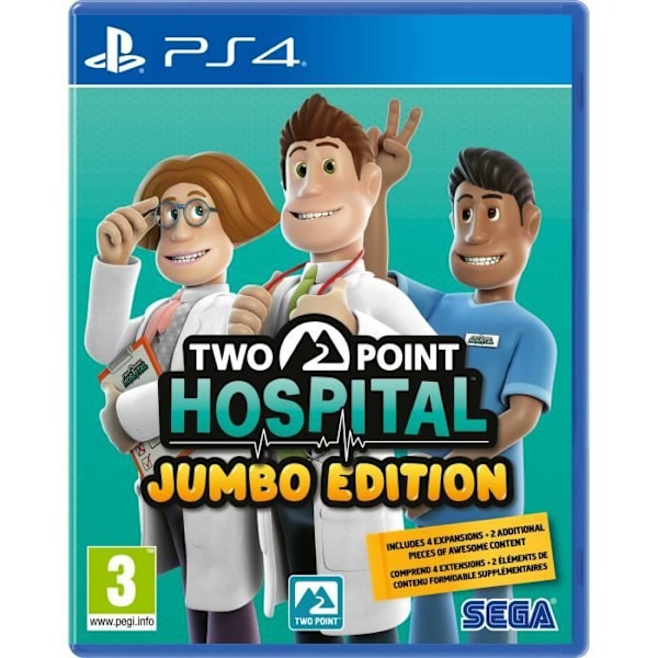 Two Point Hospital - Jumbo Edition - Strategi videospil - PS4 - Ultimate - Yderligere indhold inkluderet