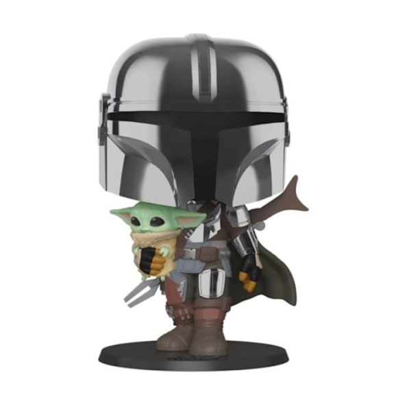 Funko Pop! StarWars:Mandalorian-10" Mand.W/Chrome Flerfärgad