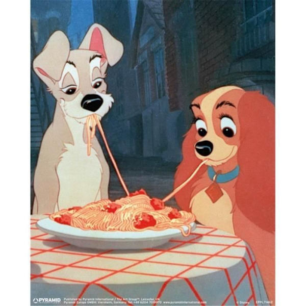 Lady And The Tramp Pyramid 3D Lenticular Ram - Flerfärgad - 20,5x4,5x25,5 cm