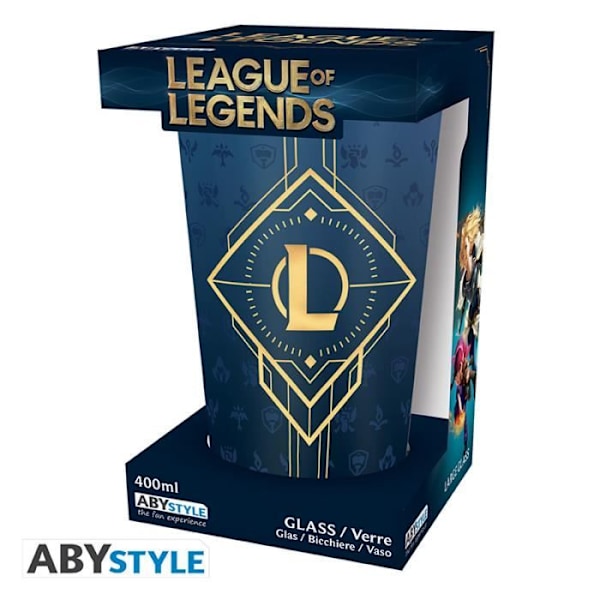 Verre XXL - ABYstyle - League of Legends - 400 ml - Korkealaatuinen lasi - Sininen