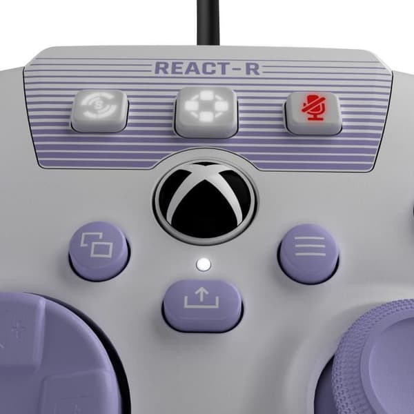 PC/XBOX-controller - REACT-R - Kable - Hvid og lilla vit och lila