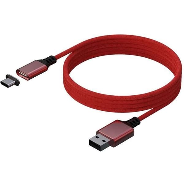Magnetisk kabel - 3m - KONIX - PS5 - Rød Röd