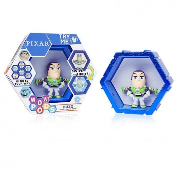 Figuriini - WOW! Pods - Disney Pixar - Toy Story - Buzz - Interaktiivinen valolla - 15 cm Flerfärgad