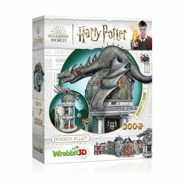 GRINGOTTS BANK HARRY POTTER 3D PUZZLE 300 DELS WREBBIT 40970016