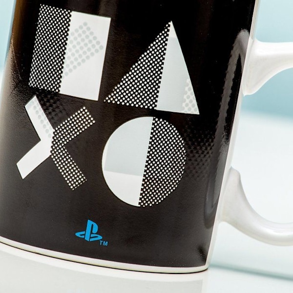 Mugg - Playstation - PS5 - Termofärgad - 300ml - Rund - Vit Färg