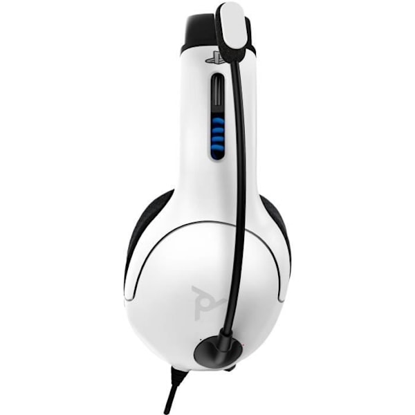 PDP LVL50 PS4 White Headset - Lätt design och bekvämt pannband - Brusreducerande mikrofon