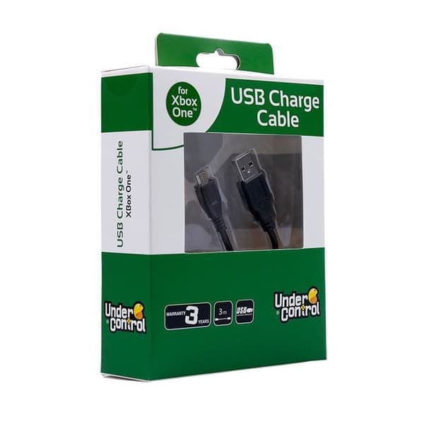 Laderkabel - Under Control - Xbox One - Micro USB - 3 m - Kablet