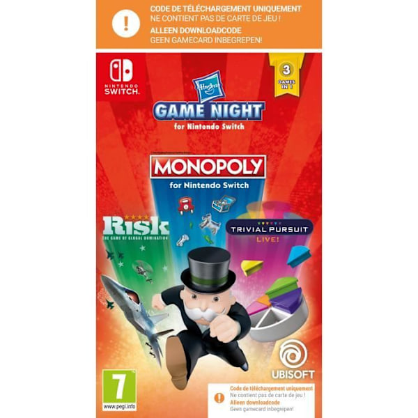 Hasbro Game Night - Nintendo Switch - Kod i låda - Party Game - 1-4 spelare