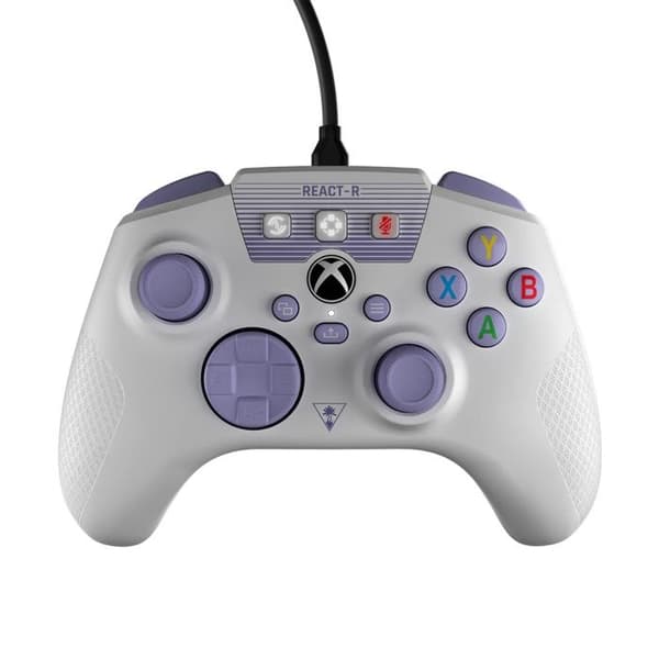 PC/XBOX-controller - REACT-R - Kable - Hvid og lilla vit och lila