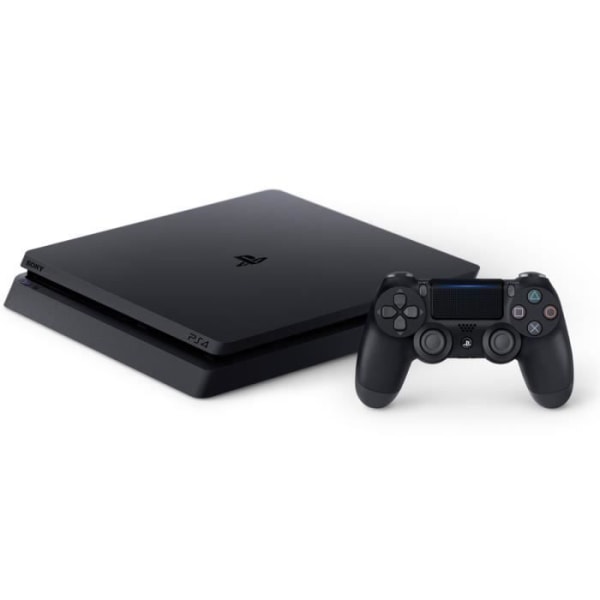 PS4 Slim 500GB Black/Jet Black Console - F Chassis - Officiel PlayStation Svart / Jet Black