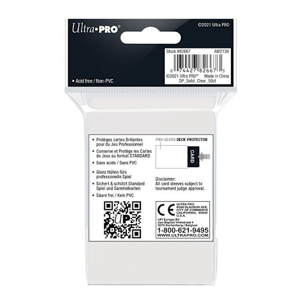 DECK PROTECTOR SLEEVES CLEAR (50 kpl)