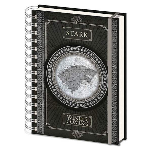 Spiraalivihko A5 Wiro Stark - Game of Thrones - Pyramid International - Paperi - Musta Svart