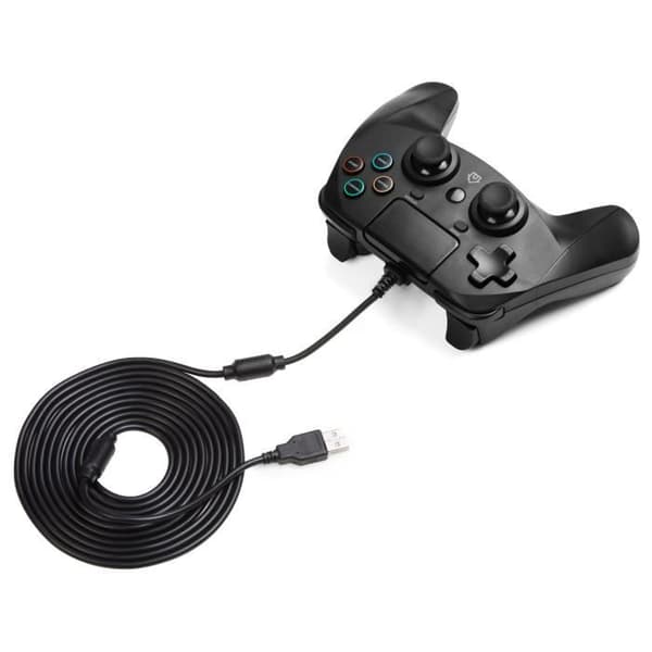 Manette filaire Pad 4S snakebyte til PS4 3 meter sort - SNAKEBYTE - Pad 4S - Fleret - Vibration - PS4 Svart