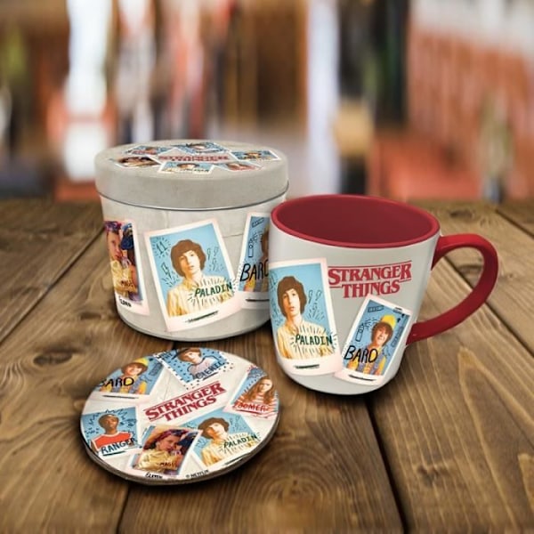 GAVEKASSE STRANGER THINGS MED UNIK KOP OG UNDERLÆGGER