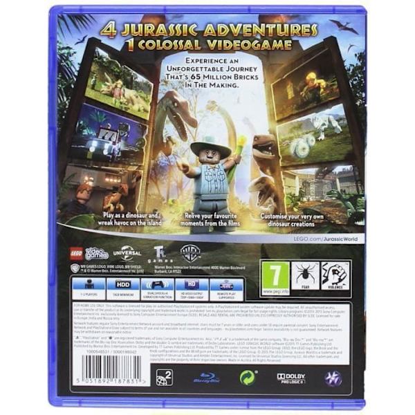 LEGO Jurassic World playstation 4 (PS4) (Iso-Britannia)