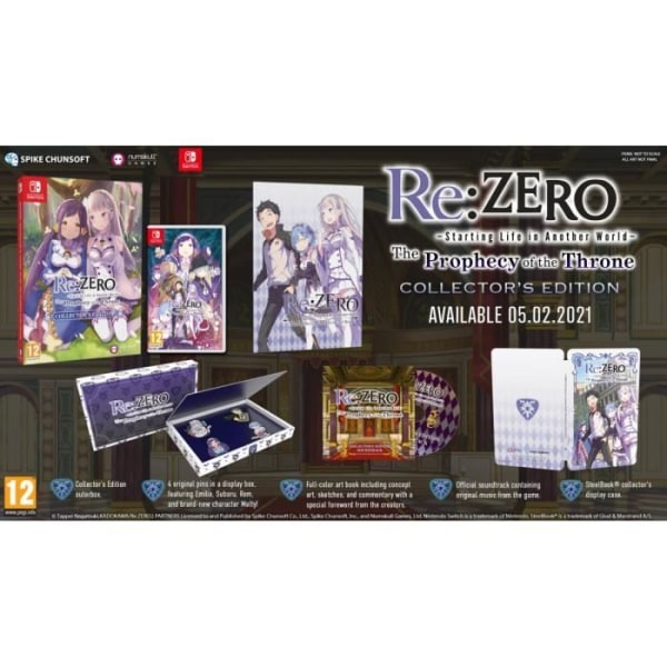 VideospelNintendo Switch Games-Re:Zero -The Prophecy of the Throne Collector's Edition SWITCH "UK Import"