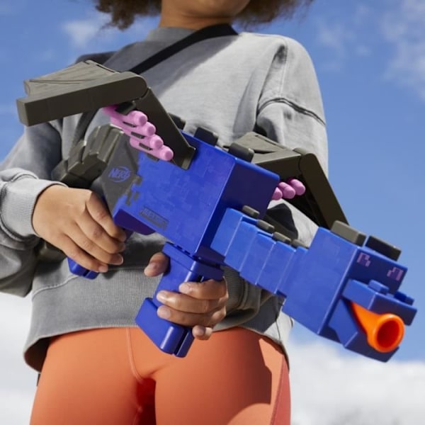 Nerf Minecraft Ender Dragon Blaster med 12 Nerf Elite Foam Dart Flerfärgad