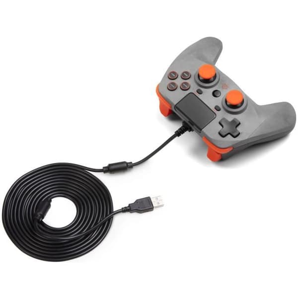 Peliohjain - SNAKEBYTE - Manette 4S Rock - Langallinen - Värinä - Harmaa Grå