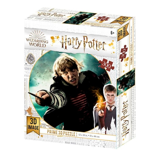 Puzzle 3D Harry Potter Ron Weasley 300 brikker - Mærke Ocio Stock - Fantastisk tema - Størrelse 46x31cm sort
