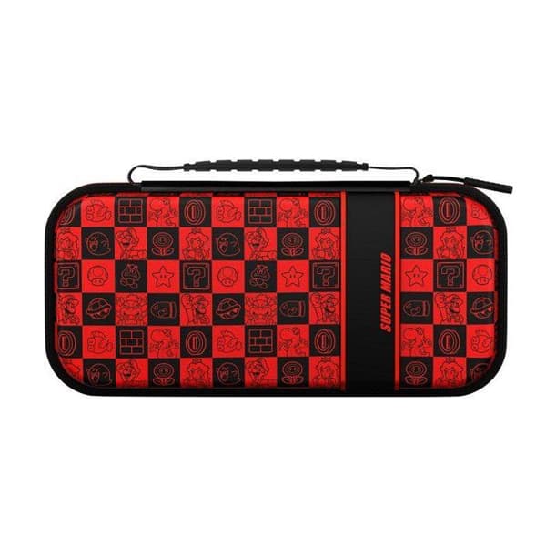 Nintendo Switch Deluxe -matkalaukku Super Icon -lisävaruste -SWITCH Sort; rød