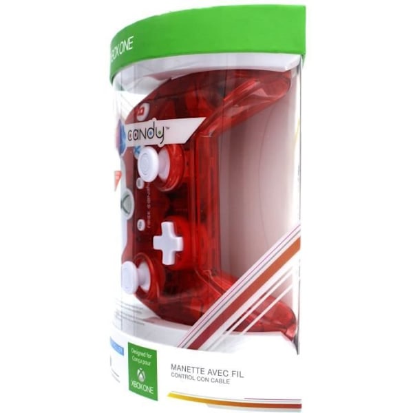 Gamepad - PDP - Rock Candy - Rød - Vibration - Xbox One Röd