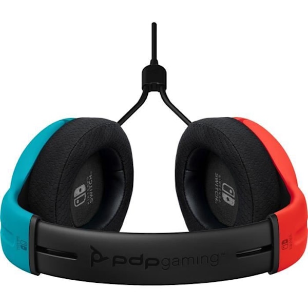 Langalliset pelikuulokkeet - PDP - Airlite Nintendo Switch - Virallinen Nintendo-lisenssi - Joustava mikrofoni - Neonsininen ja neonpunainen