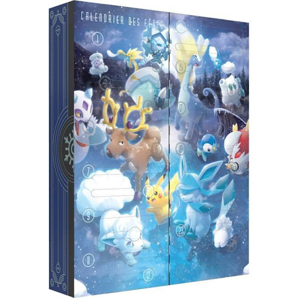 Pokémon: lomakalenteri (adventtikalenteri) Vitt, svart och blått