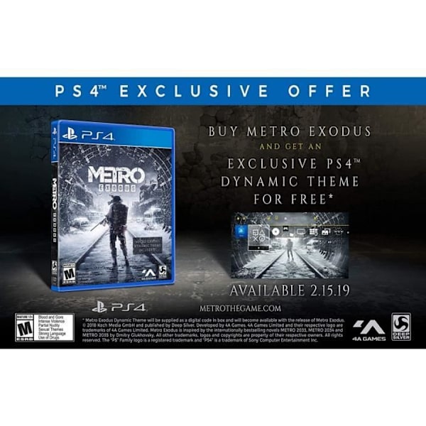 Videopeli - METRO - EXODUS PS4 - FPS - 18+ - Infiltration