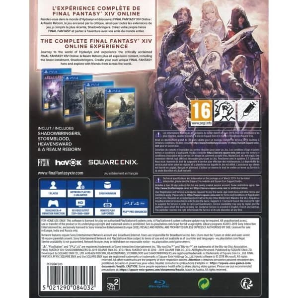 Final Fantasy XIV Complete Edition Playstation 4-spil