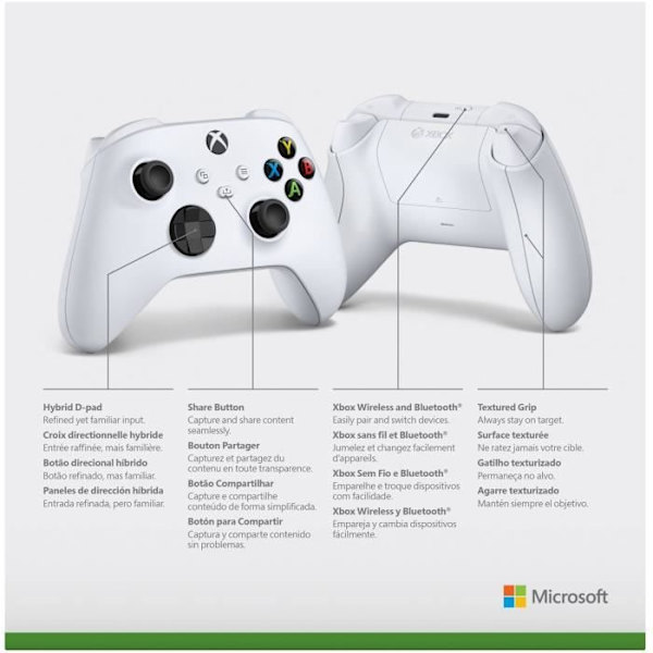 Robot vit Xbox trådlös handkontroll Vit