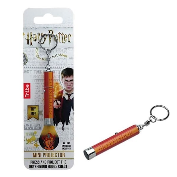 Avainlenkki - Harry Potter - Mini projektori - Gryffindorin cresti - Punainen - Lapsille Klare farver til Gryffindors kappe