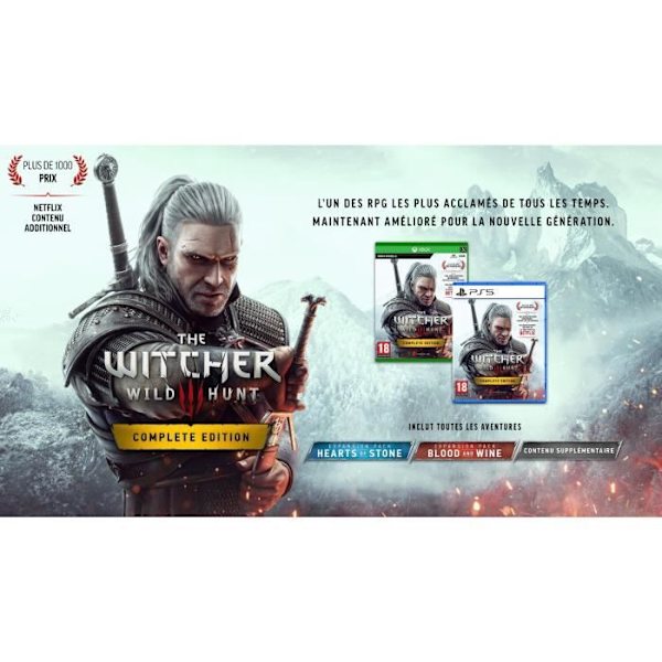 PS5-spil - CD PROJEKT RED - The Witcher 3: Wild Hunt Complete Edition - Rollespil - Boxed - Blu-Ray Vit
