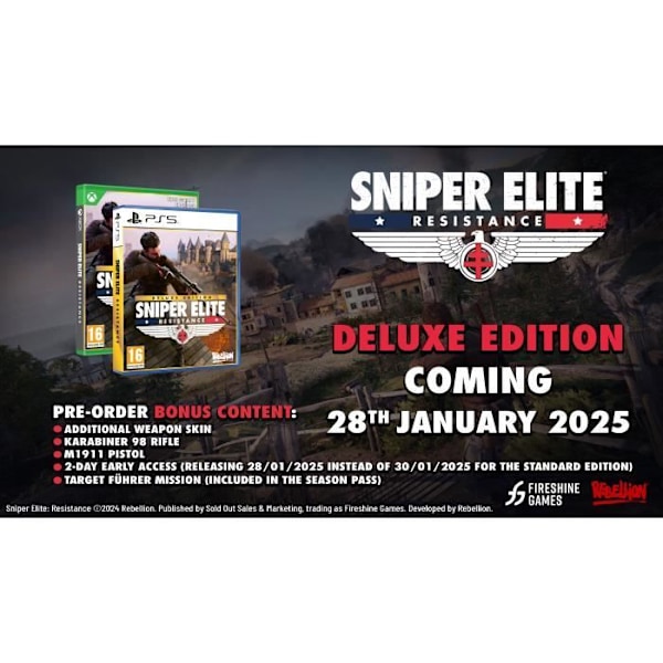 Videospel - Fireshine - Sniper Elite Resistance Deluxe Edition - PS5 - Action - Samarbete