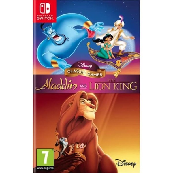 Disney Classic Games Aladdin og Lion King Game Switch Vit